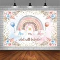 thumbnail image 3 of 7x5ftRainbow Gender Reveal Backdrop Bohemian Theme Baby Shower Party Decorations, 3 of 5