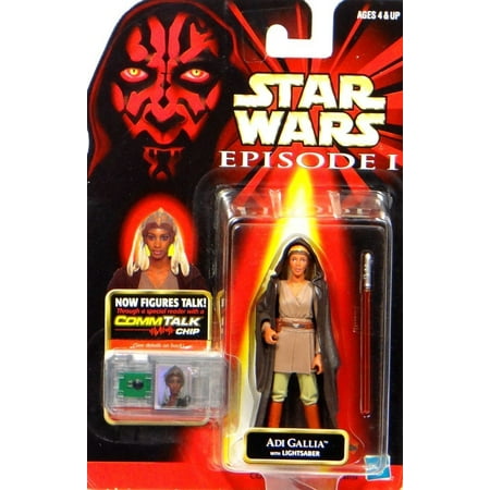 STAR WARS EPISODE I ADI GALLIA with LIGHTSABER COMMTECH CHIP By