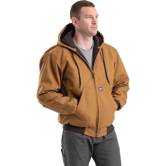 Berne Men's Heritage Hooded Jacket, X-Large Regular, Brown Duck — Residential Use, Standard Application
