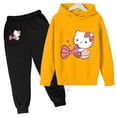 thumbnail image 3 of Conjunto de ropa infantil con dibujos animados de Hello Kitty para otoño e invierno, traje deportivo de ocio para niñas pequeñas, 3 of 5