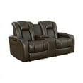 thumbnail image 3 of Delangelo 2 Pc. Upholstered Tufted Sofa Set in Brown, 3 of 4