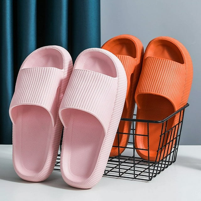 Lubelski Slippers Waterproof Non-slip EVA Thick Bottom Shower Slippers for Home