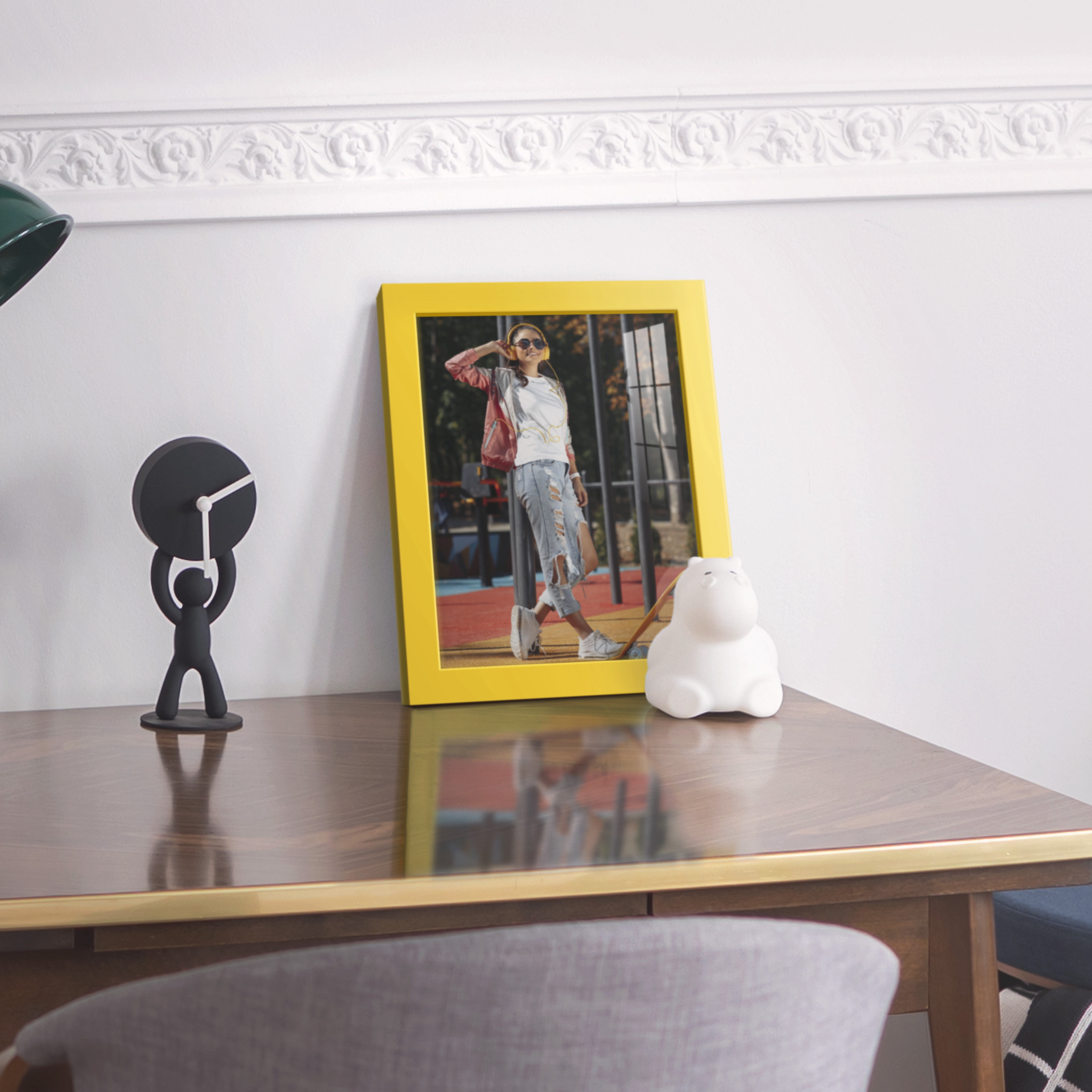 Modern Real Wood 8x10 inch Picture Frame in Yellow