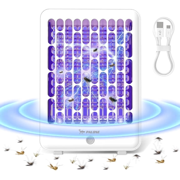 Electric Bug Zapper, 4000V Desktop Mosquito Repellent, Fly Zapper Outdoor, Fly Trap Indoor, Mosquito Zapper for Courtyard Kitchen Bedroom