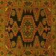 thumbnail image 1 of Ahgly Company Machine Washable Indoor Square Persian Yellow Traditional Area Rugs, 4' Square, 1 of 4