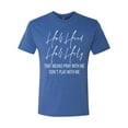 thumbnail image 2 of Half Hood Half Holy Pray With Me Mens Premium Tri Blend T-Shirt, Vintage Royal, Small, 2 of 3