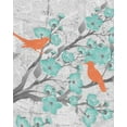 thumbnail image 2 of Stimson, Diane 12x14 White Modern Wood Framed Museum Art Print Titled - Cherry Blossom Birds 5, 2 of 4