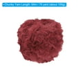 thumbnail image 2 of Uxcell 70yds Faux Fur Yarn,Fuzzy Yarn Crochet Fluffy Yarn Soft Chunky Polyester Plush Fur Eyelash,Wine Red, 2 of 7