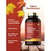 Liposomal Vitamin C Complex | 3300mg | 250 Softgels | For Men and Women | by Tahoe Nutritionals