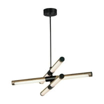 ET2 Rollo 6-Light LED Pendant - Antique Pecan / Black - E24943-APBK