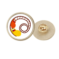 thumbnail image 1 of Broche de oro metálico circular Unbranded Montaña rusa del parque de atracciones, 1 of 3