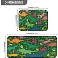 thumbnail image 3 of Dinosaurs Leaves Anti Fatigue Mats for Kitchen Floor, Set of 2 Non Skid Washable Waterproof Anti Kitchen Floor Mats for Kitchen Office Laundry Room Bathroom (19"x27"+19"x47"), 3 of 7