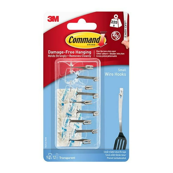 17067CLR-9 Command Clear Small Wire Hooks Value Pack 225g 9pk