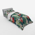 thumbnail image 3 of Ambesonne Leaf Bedding Set 4 Pcs, Nature Crepe Ginger Flower, Queen, Dark Green Green, 3 of 3