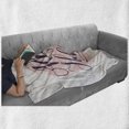 thumbnail image 5 of Saying Soft Flannel Fleece Throw Blanket, Youre Always in My Heart Typography in Cursive Style Grunge Round, Cozy Plush for Indoor and Outdoor Use, 70" x 90", Blush Pearl, by Ambesonne, 5 of 5