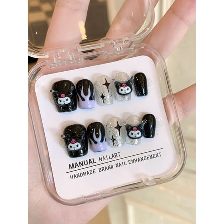 [Original real shot] Pure hand-worn nail Internet celebrity Kulomi nail patch sweet cool wind phototherapy nail removable