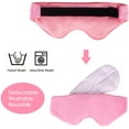 thumbnail image 4 of Buzio Weighted Eye Mask Hot or Cold, Sleeping Mask for Women&Men with Adjustable Strap, Soft Cotton, Boosts Deep Sleep, Pink, 4 of 9