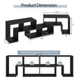 thumbnail image 3 of Costway 3 Pieces TV Console Stand Modern Entertainment Center Storage Bookcase Black, 3 of 10