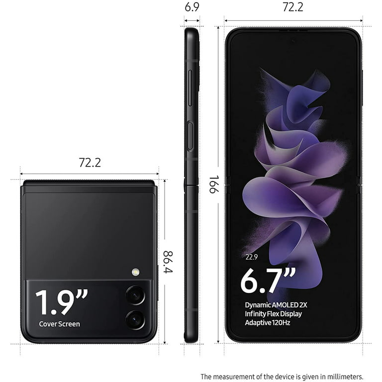 Restored Samsung Galaxy Z Flip3 5G 128GB T-Mobile locked Phantom