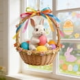 thumbnail image 4 of Homekingdee Easter Bunny Acrylic Hanging Pendant - 2D Easter Door Sign Welcome Decoration for Front Door Spring Easter Holiday, Colorful Bunny Ornament for Home Classroom Party Decor, 4 of 6
