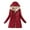 Red, variant on RYRJJ Womens Long Puffer Jacket Plus Size Down Coat Sherpa Fleece Lined Lightweight Puffer Coat with Hood Slim Winter Warm Jacket(Black,M)