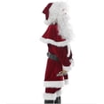thumbnail image 4 of Conjunto de disfraz de Papá Noel para hombre, traje navideño de terciopelo de lujo para adulto, 8 piezas, 4 of 5