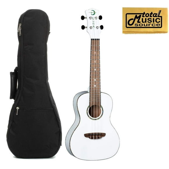 Luna Uke "Hau" Snow White Concert Ukulélé avec Sac de Transport Rembourré, Uke Hau C