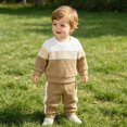 thumbnail image 4 of TOWED22 Toddler Baby Boy Sweatshirt Outfit Dinosaur Print Long Sleeve Shirt Jogger Pants Fall Outfits Winter Clothes Set Size:2-3 Y,Color:Khaki, 4 of 7