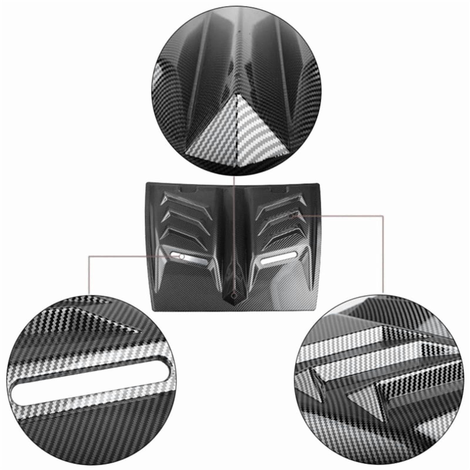 Car Air Flow Intake Hood Scoop Vent Bonnet Decorative Cover Center Side Air Outlet Hood Universal Auto Exterior Access A,1 x Car Air Flow Intake Hood,Carbon Fiber Pattern