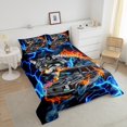thumbnail image 4 of Erosebridal Lightning Car Comforter Sets Queen Size,Animal Wolf Bedding Queen Comforter Set,Microfiber Reversible Bedding Sets Queen with Comforter,Wildlife Room Decorative, 4 of 8