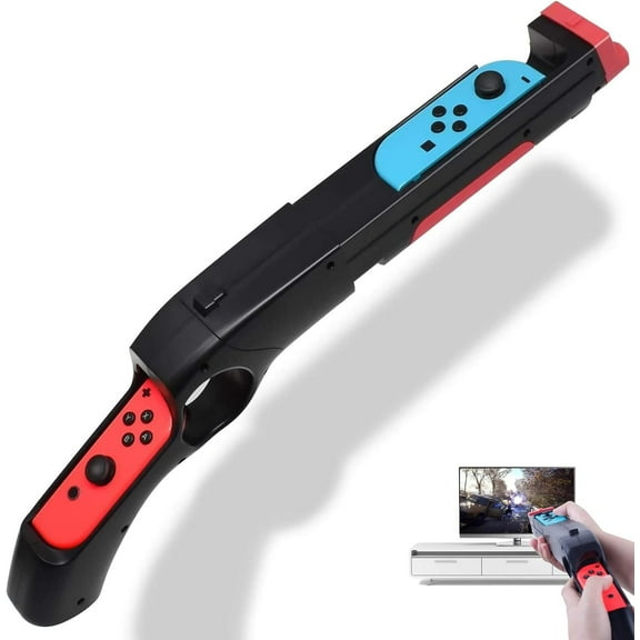 Game Gun Controller for Switch Joy Cons Hand Grips Shooting Games , Big Buck Hunter Arcade for  Switch and Other Shooting Games