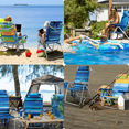 thumbnail image 3 of BOSSIN Backpack Beach Chairs for Adults,Portable Folding Camping Chair with Cup Holder & Towel Rack, 3 of 7