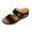 Black, variant on Women Slide Sandals Dual Strap Slip On Open Toe Wedge Sandals for Summer Daily Casual Outings Solid Color