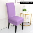 thumbnail image 2 of Unique Bargains High Elasticity Dining Chair Slipcover Light Purple M, 2 of 8