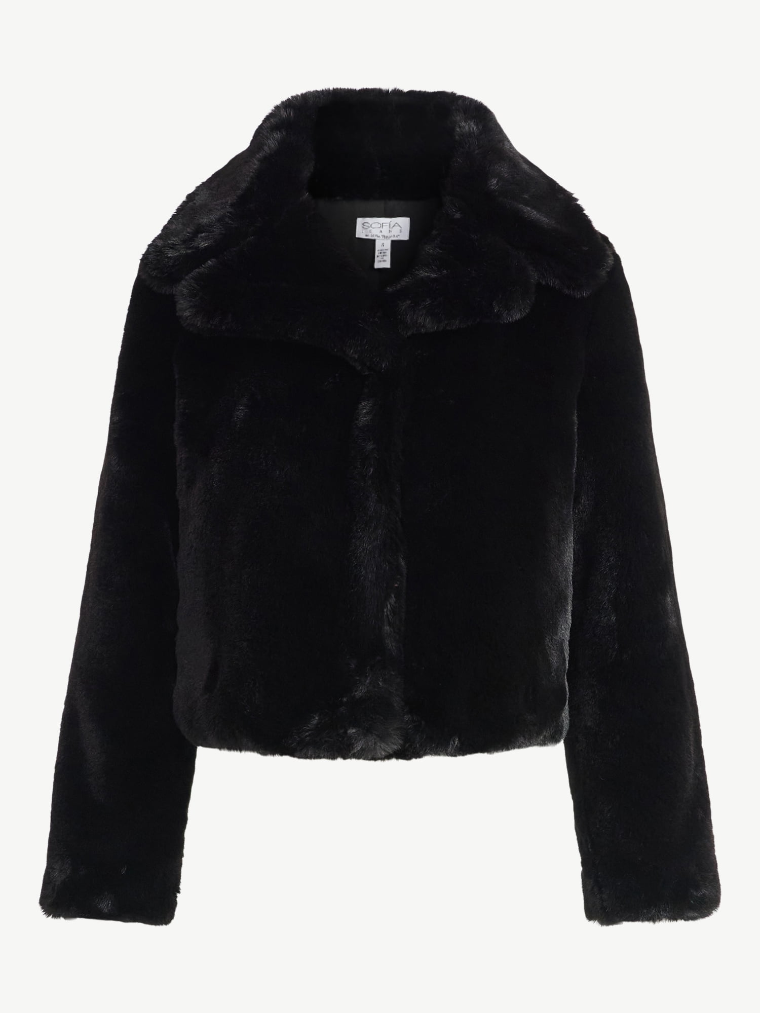 Sofia by Sofia Vergara Women's and Women's Plus Size Faux Fur Chubby Jacket, Sizes XS-4X