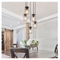 Mason Jar Chandelier, 5Light Pendant Lighting for Kitchen Island