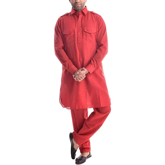 Royal Kurta Mens Cotton Pathani Suit