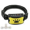 thumbnail image 2 of Collar antiladridos para perros, recargable por USB, resistente al agua, con vibración ajustable, collar de entrenamiento con reconocimiento inteligente, color amarillo limón, 2 of 14
