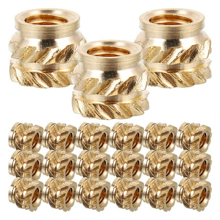 KHBUAB 130Pcs Golden Brass Threaded Insert Nuts for 3D Printing High Precision Heat Set Embedment