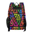 thumbnail image 4 of Iauyy Clear Backpack Heavy Duty PVC Transparent Backpack for College Workplace, Neon-colored Triangle, 4 of 8