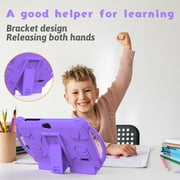 Bnegynng Kids Tablet, 7 Inch Android 12 Tablet for Kids, 4GB RAM, 32GB Storage Expandable to 1024GB, IPS Display, Dual Camera, Parental Control, Shockproof Silicone Case, Purple, Q8K