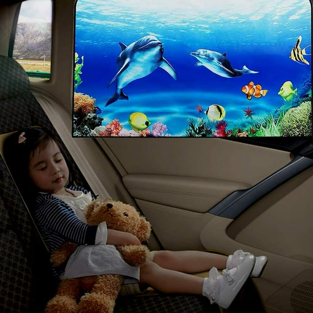 Universal Car Window Shade, 2 Pack Car Window Sun Shade, Sun Glare, UV Rays and Privacy Protection for Toddler Kids Baby Adult