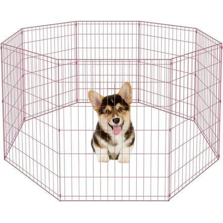 YRLLENSDAN 30'' Dog Pen for Outside, 8 Panel Exercise Fences Dog Kennel for Backyard Pet Playpen Crate Fence Pet Gate with Door Puppy Play Yard for Small Medium Large Dogs