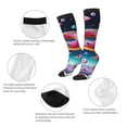 thumbnail image 3 of Susaid Starry Sky Colorful Donut Print Thermal Winter Socks for Men and Women, Warm Crew Hiking Socks, for Boots and Outdoor Activities, 3 of 6