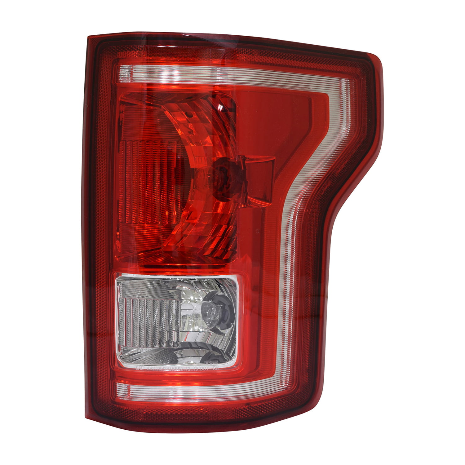 Tail Light Assembly Compatible with 2015-2017 Ford F-150 Halogen All Cab Types Driver and Passenger Side CAPA 