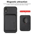 thumbnail image 3 of Cutyskin Carbon Fiber Texture PU Leather Case for iPhone XR, with Detachable Card Holder, Compatible Magsafe Charging, Ultra Thin Design Shockproof Phone Case for iPhone XR, Black, 3 of 6