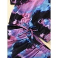 thumbnail image 5 of Emmababy Kids Girls Tie-Dye 2 Pieces Short Sets Short Sleeve Pullover Shorts with Pockets Summer Outfit Set, 5 of 6
