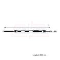 thumbnail image 3 of Cable Chicote Freno Trasero Derecho Compatible Con Ford E150 4.2L 4.6L 5.4L 1997 1998 1999 Tambor CAHSA Cable Chicote Acelerador, 3 of 7
