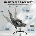 thumbnail image 7 of Ergonomic Gaming Chair with Footrest,PVC Leather Video Game Chair for Adults,Headrest & Lumbar Support,Adjustable Backrest,Dark Gray, 7 of 7