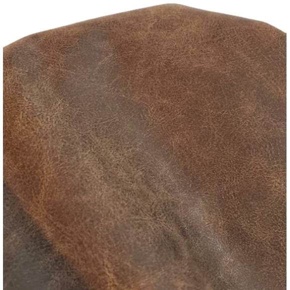 Piel sintética NAT Leathers, marrón envejecido, 2 tonos, aceitoso, 0,9 mm